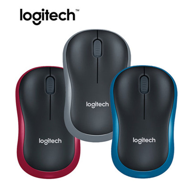 Logitech M185 (Wireless Mouse) Blue,Red,Gray - Citicom Myanmar