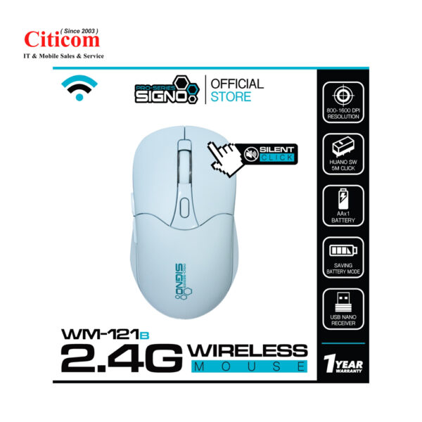 Signo WM121 Wireless Mouse Blue