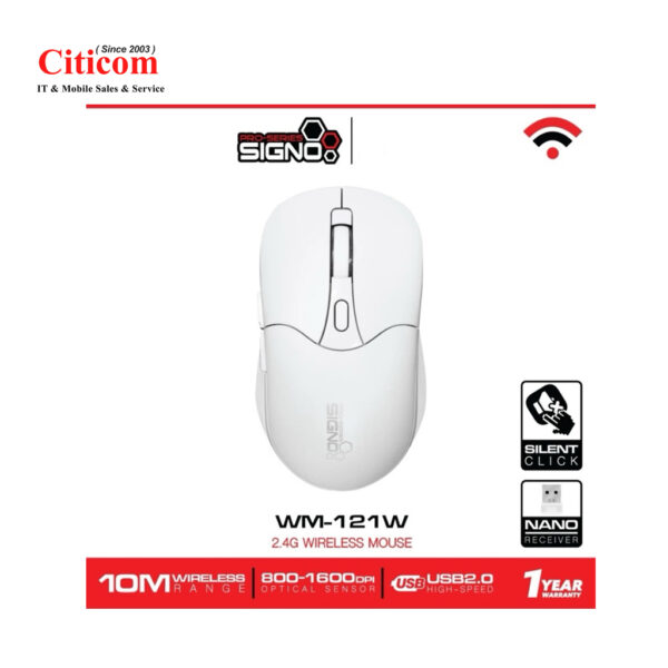Signo WM121 Wireless Mouse White