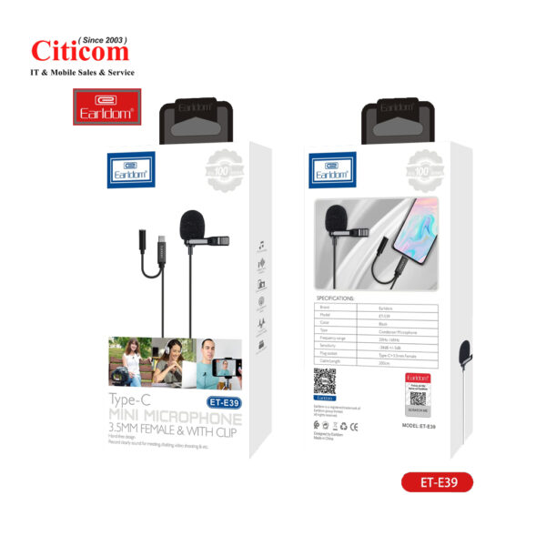 Earldom ET-E39 Type-C Mini Microphone